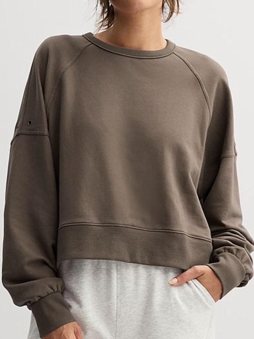 FLX Women's Brown Crewneck Sweatshirt